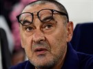Maurizio Sarri , trenér Juventusu Turín, bhem utkání Ligy mistr proti...