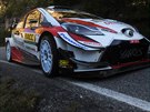 Estonec Ott Tänak na trati Katalánské rallye.