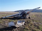 Na letišti v Mikulovicích na Jesenicku havarovalo během přistání malé letadlo,...