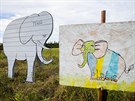 Msto rozebranho plechovho slona u silnice do Trutnova nkdo postavil novho...