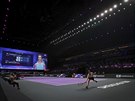 Ukrajinská tenistka Elina Svitolinová v duelu na Turnaji mistry proti Karolín...