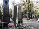 Hrob filozofa Ladislava Klímy na hbitov Malvazinky (Praha, 25. íjna 2019)