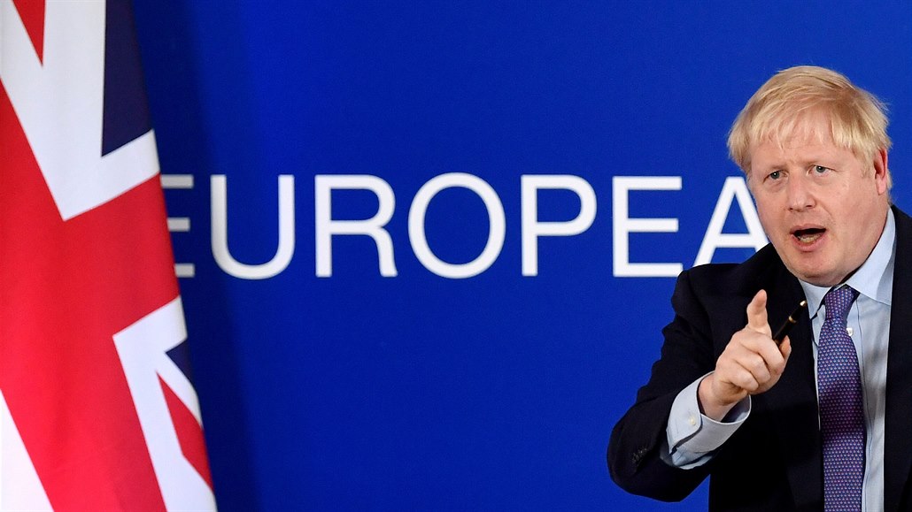 Britský premiér Boris Johnson na summitu v Bruselu.(17.10.2019)