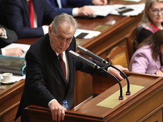 Prezident Miloš Zeman přišel do Sněmovny podpořit státní rozpočet. (23. října...