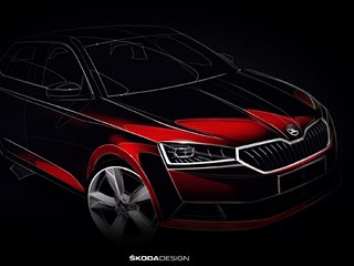 Skica faceliftované Škody Fabia