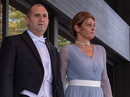 Prezident Bulharska Rumen Radev a jeho ena Desislava Radeva. (22.íjna 2019)