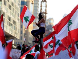 Protesty v libanonském Bejrútu (20. října 2019)