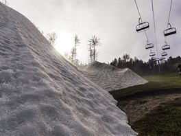 Zasněžování v lyžařském areálu Monínec (22.10. 2019)