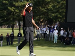 Americk golfista Tiger Woods na turnaji Zozo Championship v ib.