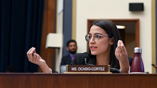 Demokratick poslankyn Alexandria Ocasio-Cortezov (23. 10. 2019).