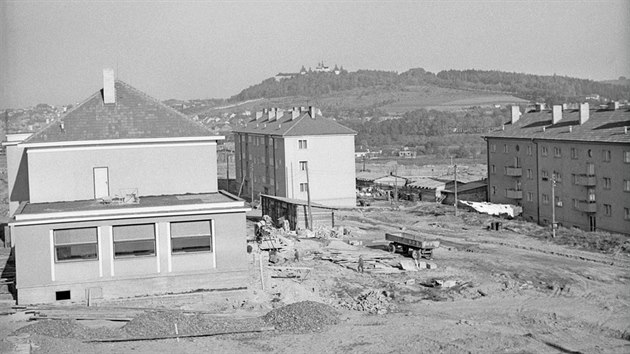 Projekt příbramského sídliště Březové Hory pro
17 tisíc obyvatel vypracoval v roce 1955 architekt Luboš Koreček. (24. října 2019)