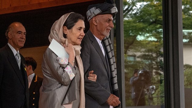 Prezident Afghnistnu Araf Ghan a jeho ena Rula Ghanov (22. jna 2019)