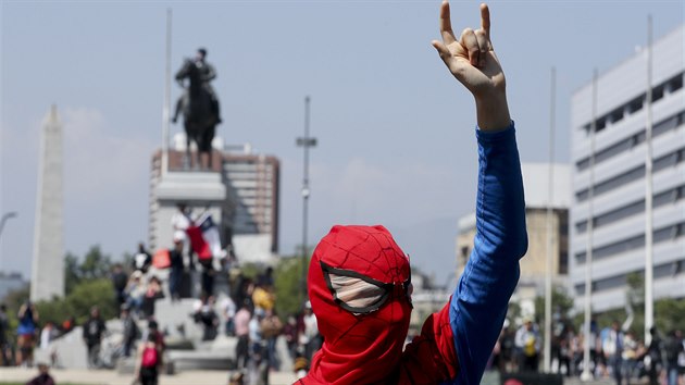 Protesty v chilskm Santiagu (20. jna 2019)