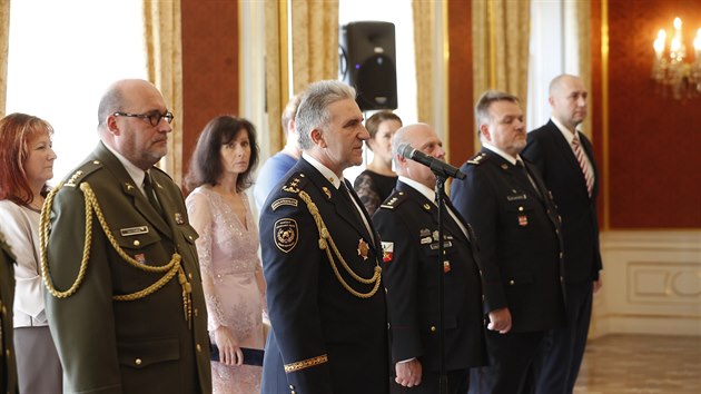 Prezident republiky Miloš Zeman jmenoval na Pražském hradě sedm nových generálů (28. října 2019).