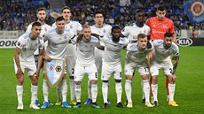 Fotbalisté bratislavského Slovanu p�ed utkáním proti Wolverhamptonu.