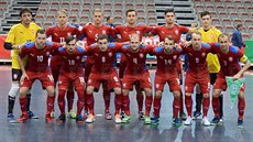 Čeští futsalisté před zahájením kvalifikace o MS.