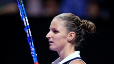 eská tenistka Karolína Plíková na turnaji v en-enu.