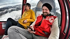 Honza �amla a Vlá�a Marou�ek za polárním kruhem.