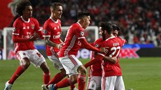 Rafa Silva slaví gól, Benfica Lisabon vede.