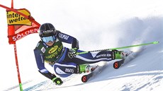 Alice Robinsonová v obím slalomu v Söldenu.