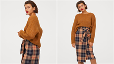 Volné stihy svetr si se suknmi dobe rozumí.  Z kolekce: H&M