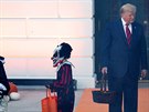 Americký prezident Donald Trump se svou manelkou Melanií Trumpovou slavil ped...