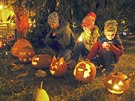Dti slaví anglosaský lidový svátek Halloween v Jihlav. (31. íjna 2019)
