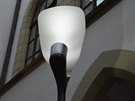 Ukázková lampa vyuívající nepímého osvtlení, kterou navrhl pro olomoucké...