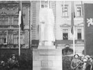 Ve Cvikov� vzty�ili u� 7. listopadu 1948 ob�� sochu sov�tsk�mu dikt�toru...