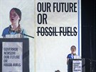 Klimatická aktivistka Greta Thunbergová pronesla řeč na protestu za větší...