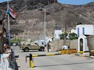 Jihojemenští separatisté drží hlídku v Adenu. (5. listopadu 2019)