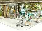 Plánovaná podoba expozice jaguárů ve zlínské zoo.