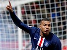 Kylian Mbappe z Paris St. Germain má radost z gólu.