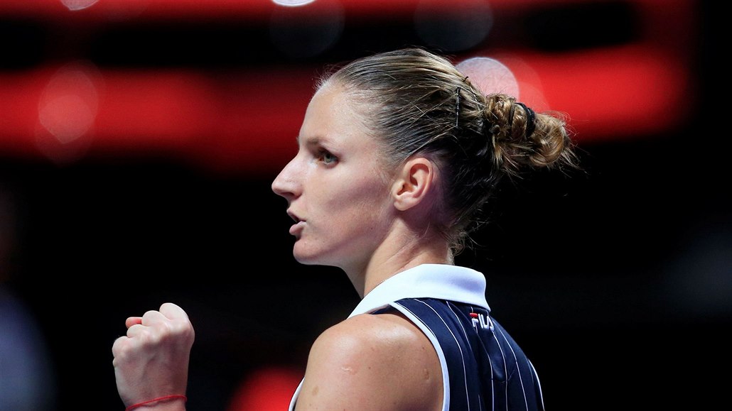 Karolína Plíková se raduje z postupu do semifinále Masters, porazila Rumunku...