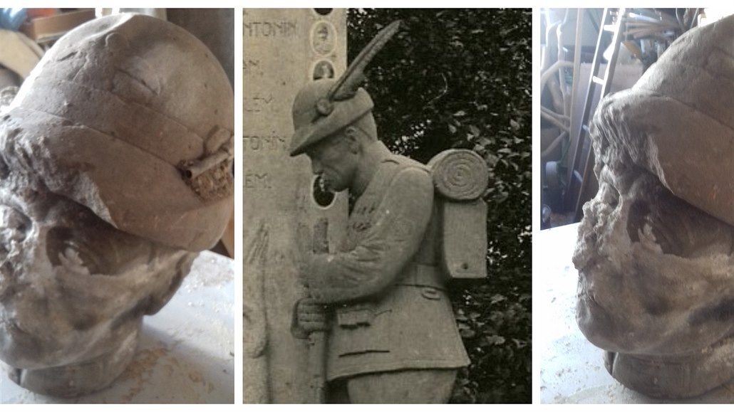 Socha legioná�e v Malé �ermné na Náchodsku