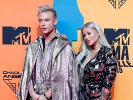 Patryk Spiker a Ewelina "Ewelona" Kubiaková na MTV Europe Music Awards...