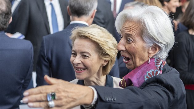 Pedsedkyn Evropsk komise Ursula von der Leyenov a  nov fka Evropsk centrln banky Christine Lagardeov (28. jna 2019)