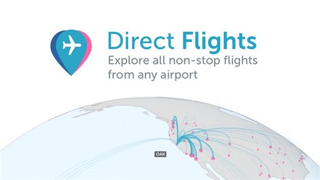Vyhledva Direct Flights, kter se sousted na pm lety