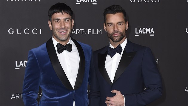 Jwan Yosef a Ricky Martin na LACMA Art and Film Gala (Los Angeles, 2. listopadu 2019)