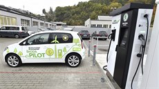 Rychlonabíjeka elektromobil koda v Praze na Podbab