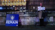 Demonstrace odprc brexitu ped britským parlamentem (5. listopadu 2019)