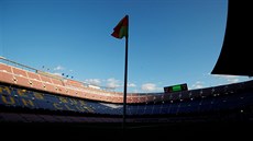 Pohled do barcelonského chrámu Camp Nou nkolik hodin ped zápasem Ligy mistr...