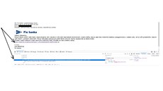 Ukázka podvodného e-mailu, kde bezpečně vypadající text odkazu v kódu vede na...