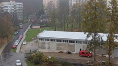 Vým�níková stanice v litvínovské Tylov� ulici.