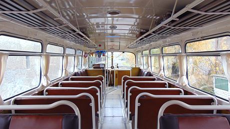 Autobus Tatra 500 HB - 138, celkov pohled do interiru