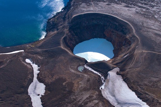 Kráter islandské sopky Askja