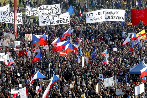 Demonstrace za demokracii, kterou na praské Letné poádá iniciativa Milion...