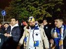 Fanouci Kosova ped utkáním proti eským fotbalistm.