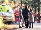 Zásah záchranářů u výbuchu chemikálií ve firmě v Hamru na Jezeře na Českolipsku...