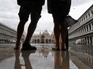 Benátky v nedli postihla dalí záplavová vlna, tetí bhem jediného týdne....